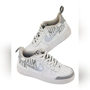 Nike Air Force 1 LV8 2 (GS) White Wolf Grey Black [BQ5484-100]Size 6.5Y